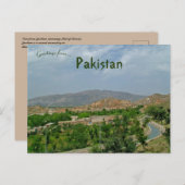 Aussicht vom Jaulian Kloster Pakistan Postkarte (Vorne/Hinten)
