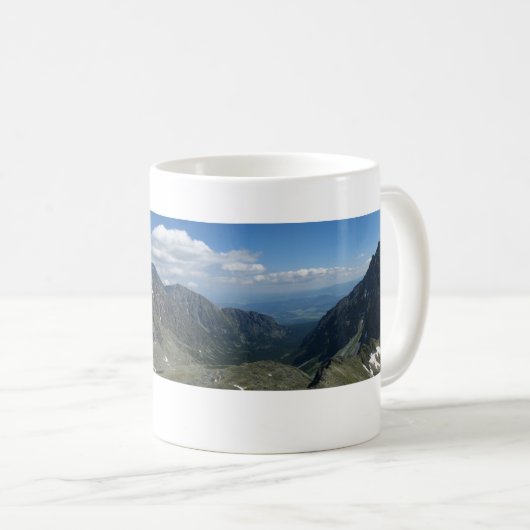 Aussicht vom Koprowa Pass, Tatra Kaffeetasse (VorderseiteRechts)
