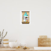 Aussicht vom Küchenfenster im Winter Poster (Küche)