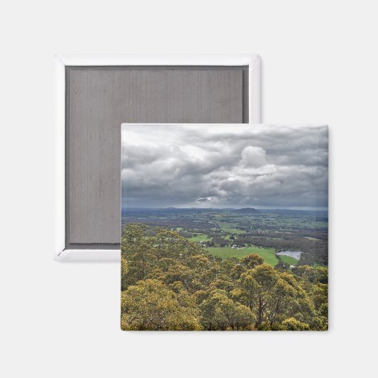 Aussicht vom Mount Buninyong Magnet (Vorderseite/Rückseite)