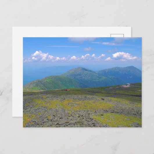 Aussicht vom Mt Washington NH Postkarte (Vorne/Hinten)