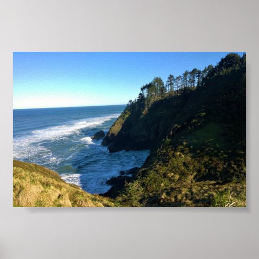 Aussicht vom Nord Head Lighthouse, Washington Poster (Vorne)