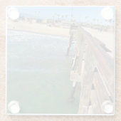 Aussicht vom Pier, Newport Beach, Kalifornien Glasuntersetzer (Rückseite)