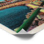 Aussicht vom Regenbogen-Pier, langer Strand Poster (Ecke)