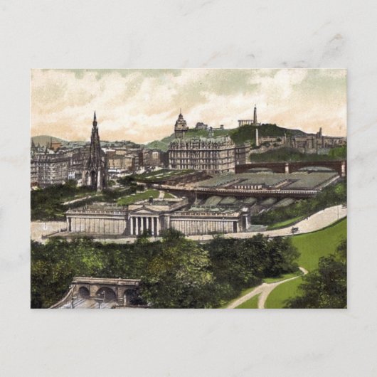 Aussicht vom Schloss Edinburgh Postkarte (Vorderseite)