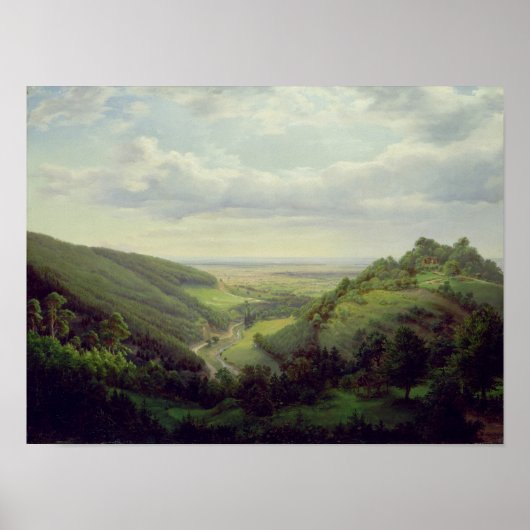 Aussicht vom Schloss Heilenberg in Jugenheim Poster (Vorne)