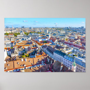 Aussicht vom Stephansdom, Wien Poster