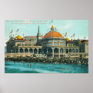 Aussicht vom Strand auf das neue Casino Poster