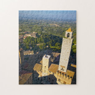 Aussicht vom Tower, San Gimignano, Siena, Toskana Puzzle