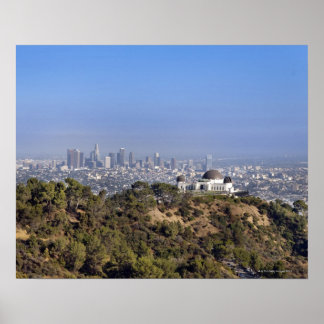 Aussicht vom Wanderweg im Griffith Park Poster