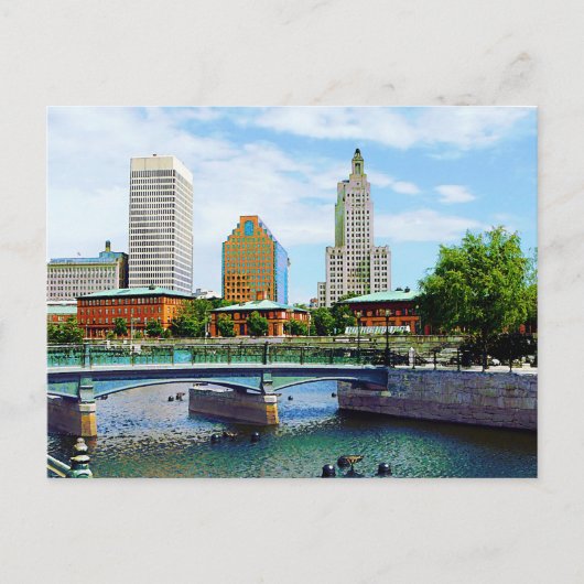 Aussicht vom Waterplace Park, Providence, RI Postkarte (Vorderseite)