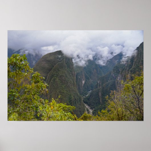 Aussicht vom Zug nach Machu Picchu, Peru Poster (Vorne)