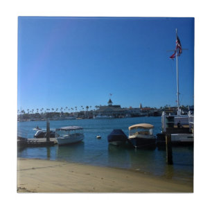 Aussicht von Balboa Island, Newport Beach, Kalifor Fliese