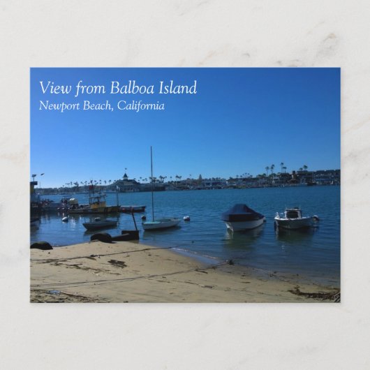 Aussicht von Balboa Island, Newport Beach, Kalifor Postkarte (Vorderseite)