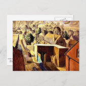 Aussicht von Brick House, Great Bardfield, Fine Ar Postkarte (Vorne/Hinten)