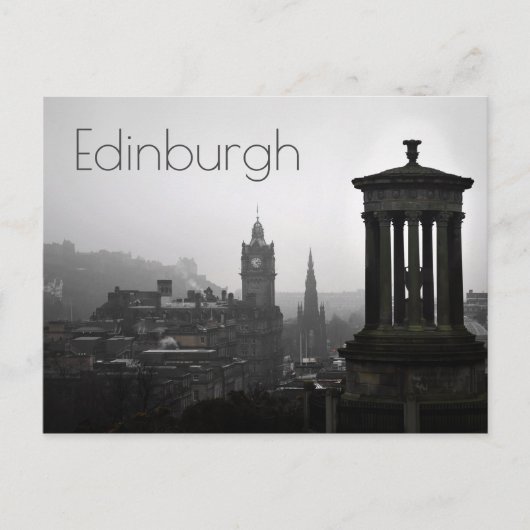 Aussicht von Calton Hill, Edinburgh, Schottland Postkarte (Vorderseite)