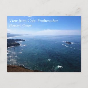 Aussicht von Cape Foulweather, Newport, Oregon Postkarte