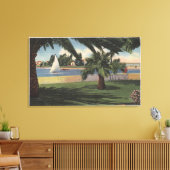 Aussicht von Collins Island, Segelboot auf Wasser Leinwanddruck (Insitu (Wohnzimmer))