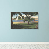 Aussicht von Collins Island, Segelboot auf Wasser Leinwanddruck (Insitu (Holzboden))