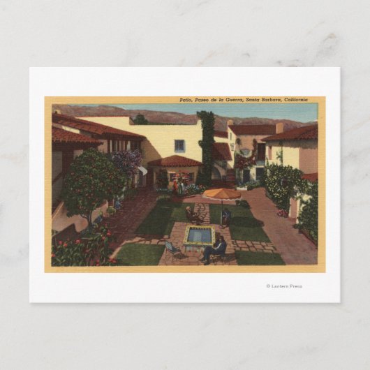 Aussicht von De la Guerra Patio & Shops Postkarte (Vorderseite)