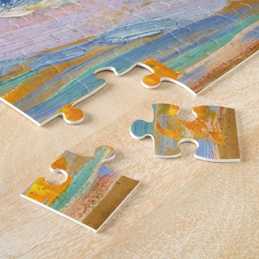 Aussicht von den Dünen mit Strand von Piet Mondria Puzzle (Seite)
