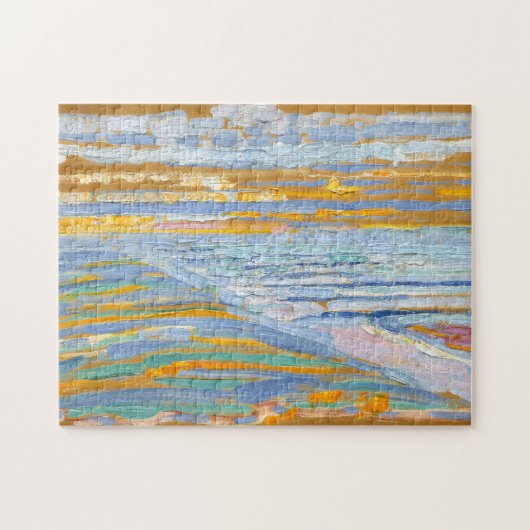 Aussicht von den Dünen mit Strand von Piet Mondria Puzzle (Horizontal)