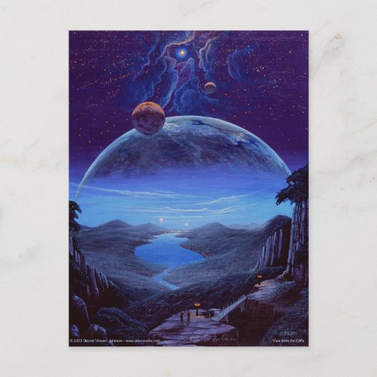 Aussicht von den Klippen Postkarte (Vorderseite)