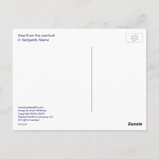 Aussicht von der Aussicht Postkarte (Rückseite)