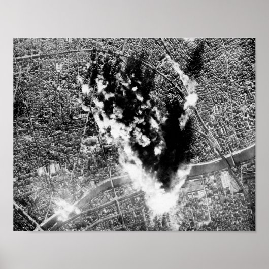 Aussicht von der B-17 auf einem Bombenlauf - Paris Poster (Vorne)