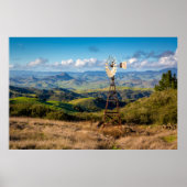 Aussicht von der Bergspitze aus Poster (Vorne)