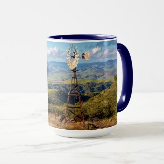 Aussicht von der Bergspitze aus Tasse (VorderseiteRechts)
