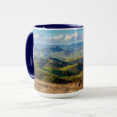 Aussicht von der Bergspitze aus Tasse (Vorderseite Links)