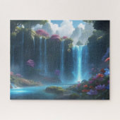 Aussicht von der Grotte zum Wasserfall Puzzle (Horizontal)