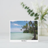 Aussicht von der Insel Hevaahulhudhoo Postcard Postkarte (Stehend Vorderseite)