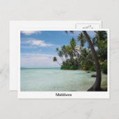 Aussicht von der Insel Hevaahulhudhoo Postcard Postkarte (Vorne/Hinten)