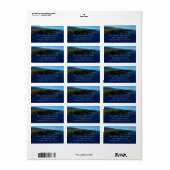 Aussicht von der Insel Santa Cruz auf die Kanalins Adressaufkleber (Vorne)