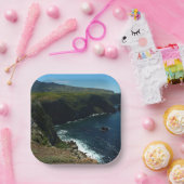 Aussicht von der Insel Santa Cruz auf die Kanalins Pappteller (Party)