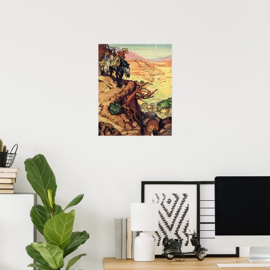 Aussicht von der Klippe Poster (Heimbüro)