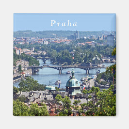 Aussicht von der Prager Burg aus auf die Stadt. Magnet