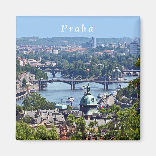 Aussicht von der Prager Burg aus auf die Stadt. Magnet (Vorne)