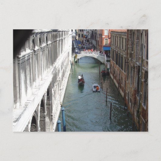 Aussicht von der Seufzerbrücke, Venedig Postkarte (Vorderseite)