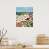 Aussicht von der Tate Gallery St. Ives Poster (Küche)