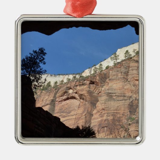 Aussicht von der Teufelstreppe auf den Zion Nation Ornament Aus Metall (Vorne)