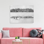 Aussicht von der Westseite auf Carcassonne Leinwanddruck (Insitu (Wohnzimmer))