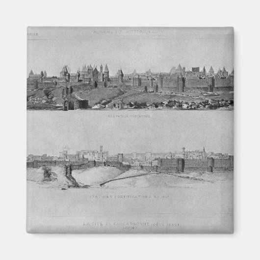 Aussicht von der Westseite auf Carcassonne Magnet (Vorne)