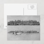 Aussicht von der Westseite auf Carcassonne Postkarte (Vorne/Hinten)