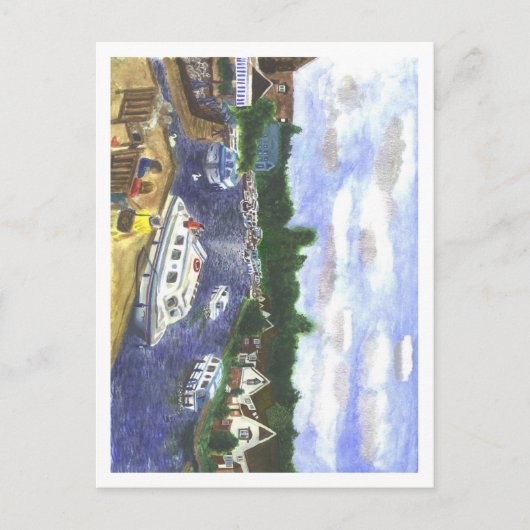 Aussicht von der Wroxham Bridge Norfolk Broads Postkarte (Vorderseite)