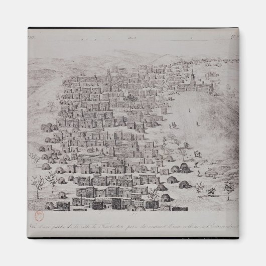 Aussicht von einem Hügel auf einen Teil der Stadt Magnet (Vorne)