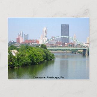 Aussicht von einer Brücke aus, Pittsburgh PA Postkarte