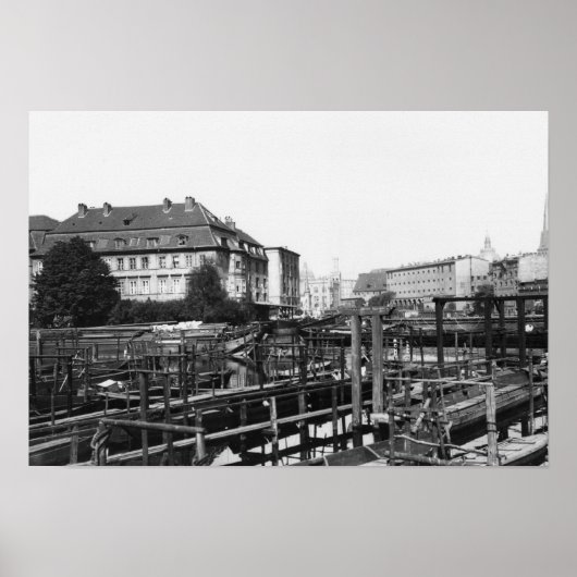 Aussicht von 'Fischerinsel', Berlin, c.1910 Poster (Vorne)